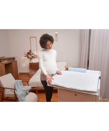 Ceba Baby Cover for Changing Pads - 2-Pack Winding Edition - Extra Thick Cotton 50x70 cm with Zipper - Gray & Blue Stars - Buy Online on GoSupps.com
