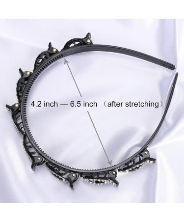 NAISIER 3-Piece Fashion Headband Set for Women and Girls - Double Bangs Hairstyle Hair Accessories with Twist Plait, Braided Design, and Clips - Flower/Pearl Embellishments Included - Buy Online on GoSupps.com