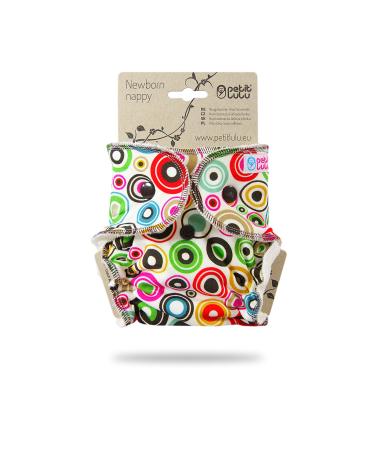 Petit Lulu Newborn Diaper (2-6kg) Snap Fasteners (Circles)