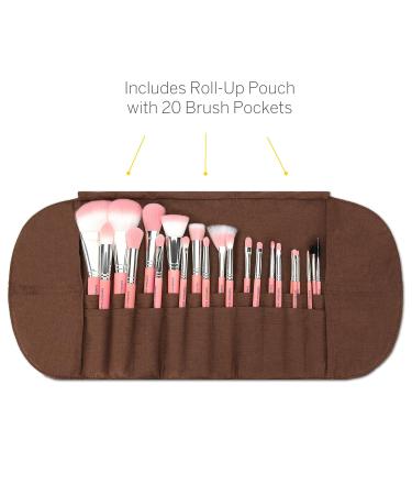 Buy Bdellium Tools Pink Bambu 22pc Deluxe Makeup Brush Set - Professional Brushes with Roll-Up Pouch for Flawless Application - Buy Online on GoSupps.com