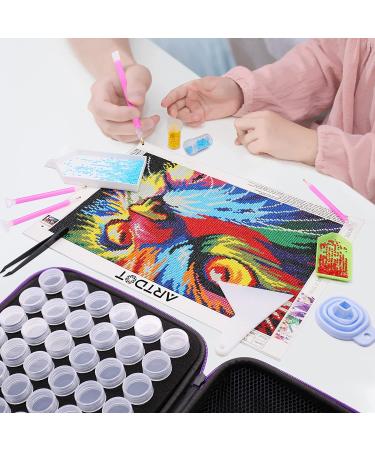 ARTDOT Diamond Painting Storage Containers - 60 Slots Medium Black Jars for Jewelry, Beads, Charms - Shockproof Diamond Painting Accessories - Buy Online on GoSupps.com