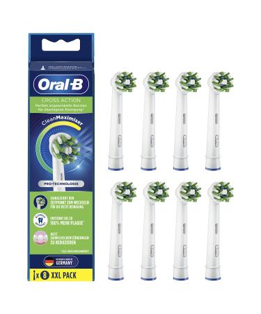 Oral-B CROSSACTION STOCK BUSTIGS for electrical toothbrush 8 pieces holistic mouth cleaning with Cleanmaximiser bristles toothbrush attachment for oral-B toothbrushes Green 8 pieces (1 Pack) old