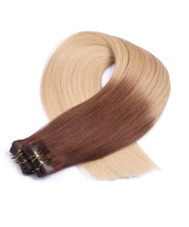 Tape In Hair Extensions #4/60 Ombre - 40cm - 100% Remy Real Hair - 40 Bricks 4cm Wide - Tress by Novon Hair Extensions - International Shipping Available - Buy Online on GoSupps.com