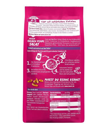 Buy Davert Golden Pearl Salad 170g - Organic Noble Couscous with Mediterranean Spices & Dried Tomatoes - International Shipping - Buy Online on GoSupps.com