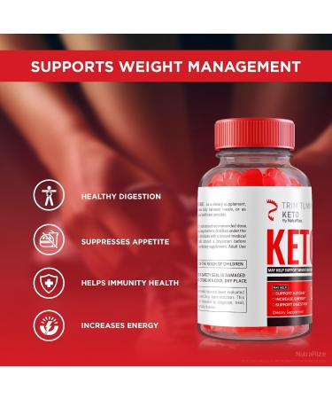 Trim Tummy Keto Gummies - Advanced Weight Loss Supplement with ACV | Maximum Strength Keto + ACV Formula (60 Gummies - Buy Online on GoSupps.com