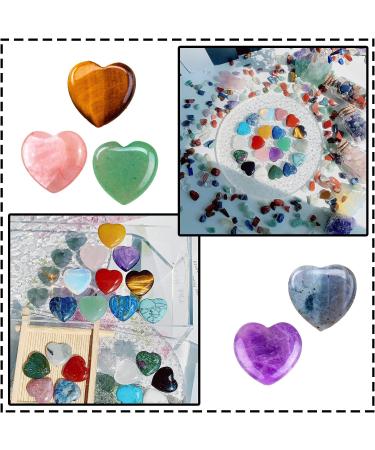 Tyrzol 20 Pcs Healing Crystals Natural Heart Stones Set - Gemstones for Stress Relief, Meditation, Yoga - Includes Storage Bag - Perfect Gift for Beginners - Buy Online on GoSupps.com