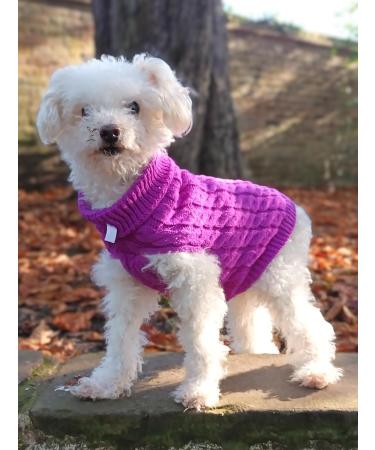 NTS Pets Small Dog Jumper | Cosy Turtleneck Puppy Jumper for Small Dogs | Purple Medium | 5 Colours, 3 Sizes - Buy Online on GoSupps.com