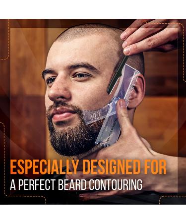 Beard Shaper Kit - Complete Styling Tool for Razor Sharp Lines - Adjustable Shaper, Razors, Barber Pencil - Templates for Perfect Line Up - Buy Online on GoSupps.com