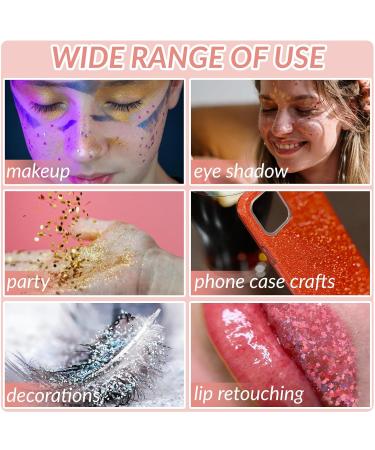 Buy Holographic Body Glitter | Festival Cosmetic Glitter for Face Hair & Nails - Sparkle in Silver! - Buy Online on GoSupps.com