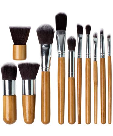 Professional make -up brush set make -up brush set - Beauty bon cosmetics brush set make -up Brushes 11 partly cosmetics brushes with travel protective bag & wooden handle for precision makeup kit brush set