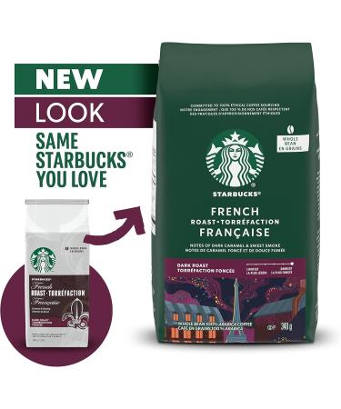 Starbucks French Roast Whole Bean Coffee 340 Grams (Pack Of 6) French Dark Roast 2040 Grams - Buy Online on GoSupps.com