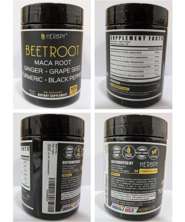 Herbpy Bundle 7in1 Turmeric Curcumin & 6in1 Beet Root Capsules - Buy Online on GoSupps.com