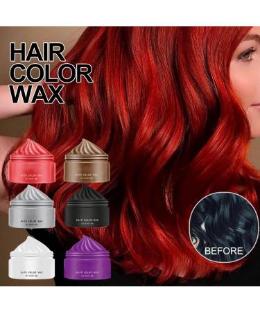 Temporary Natural Hair | Coloring Mud Hair Wax Color | Hairstyle Cream Color Wax | Hair Color Wax | Color Hair Wax Temporary | Versatile Hair Color Wax wax for men's hair (Brown 30ml) - Buy Online on GoSupps.com