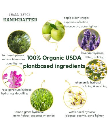 Organic Apple Cider Vinegar Acne Face Wipes | Tea Tree Rose Chamomile Witch Hazel | 25ct for All Skin Types | USA Hello Cider - Buy Online on GoSupps.com