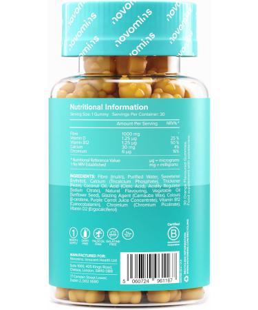Gommes m cher aux fibres pour enfants - Compl ment en fibres 1000 mg avec chrome vitamine D - Pour la sant intestinale et le soutien du syst me digestif - 30 gommes - Novomins - Buy Online on GoSupps.com