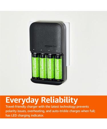 Amazon Basics NiMh Rechargeable Batteries & Charger Set - 4 AA & 4 AAA 8 Count | International Shipping Available - Buy Online on GoSupps.com