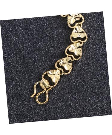 VALICLUD Girlfriend Gift 3pcs Heart Shaped Bracelet Gold Plated Jewelry Copper Bracelets Heart Shaped Chain Accessories Miss Simple Girlfriend Gifts - Buy Online on GoSupps.com