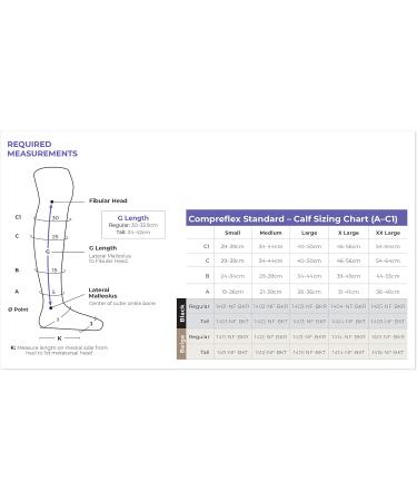 COMPREFLEX 30-40 mmHg Below Knee Compression Stockings - Low Stretch Black by BiaCare | Large/Tall Size - Buy Online on GoSupps.com