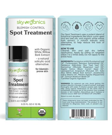 Sky Organics Blemish Control Spot Treatment - Acne Treatment 0.33 fl oz (10 ml) - Buy Online on GoSupps.com
