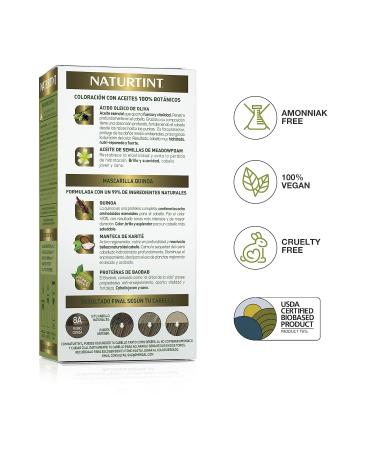 Natureint Biobased Hair Color 8A Ash Blonde | Ammonia-Free & Natural Ingredients | 170ml Best for International Shipping - Buy Online on GoSupps.com