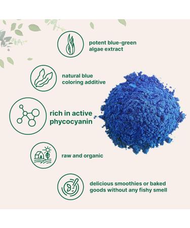 Organic Blue Spirulina Powder (Phycocyanin Extract) 30 Servings - No Fishy Smell 100% Vegan Protein from Blue-Green Algae Natural Luminous Food Coloring for Smoothies Baking Drinks & Cooking 1.06 Ounce (Pack of 1) - Buy Online on GoSupps.com