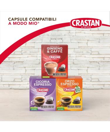  Crastan CRASTAN 1870 - A Modo Mio Capsules - Organic Barley - 1 box of 16 capsules - Naturally caffeine-free - Buy Online on GoSupps.com