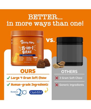 Zesty Paws 5-in-1 Multivitamin Bites for Dogs - Peanut Butter Flavor, 90 Soft Chews - Buy Online on GoSupps.com