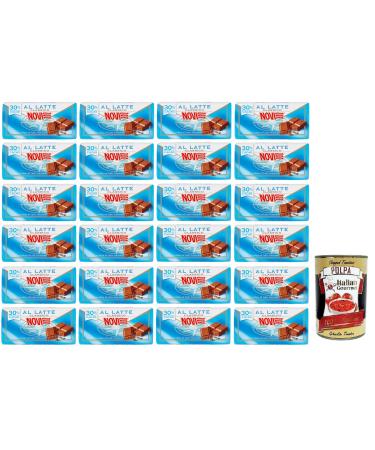 Italian Gourmet E.R. Novi Classic Milk Chocolate Lot de 24 tablettes de chocolat au lait 30 % cacao 100 g + Pulpa di Pomodoro Italian Gourmet Pulpa di Pomodoro Bo te de 400 g