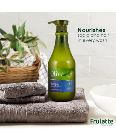 Olive Shampoo with Organic Olive Oil | Hydrating & Paraben-Free Shampoo for Dry Damaged Hair | Rich in Vitamins A D & E | 27 fl oz - Buy Online on GoSupps.com