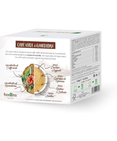  Foodness FoodNess - 50 capsules + 10 gift green coffee and ganoderma compatible with Dolce Gusto without lactose and gluten hazelnut flavour - Buy Online on GoSupps.com