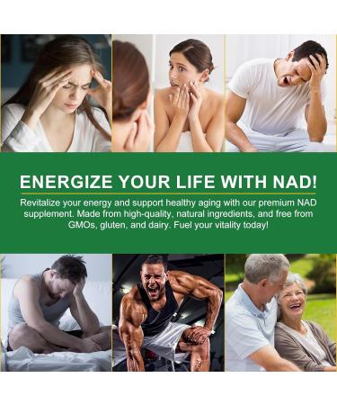 NAD Supplement with Nicotinamide Riboside - Resveratrol Liposomal Nicotinamide Riboside Quercetin - High Purity NAD Supplement for Anti-Aging Focus Energy 160 Capsules (2 Bag) - Buy Online on GoSupps.com