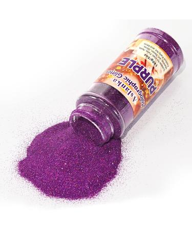 Aslanka 140g Purple Holographic Glitter Powder - Ideal for Nail Art Epoxy Resin Eyeshadow & DIY Crafts | International Shipping - Buy Online on GoSupps.com
