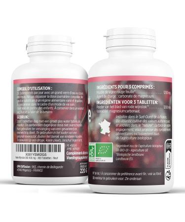 Organic Red Vine - 400 mg - 400 tablets - Bio Atlantic - Buy Online on GoSupps.com