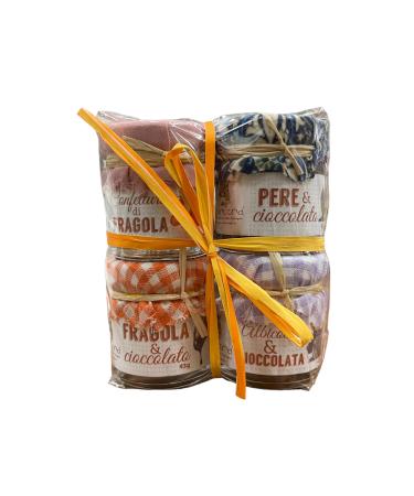 Amarcord La Romagna Strawberry Strawberry and Chocolate Jam Set Pears and Chocolate Apricot and Chocolate 43 g x 4