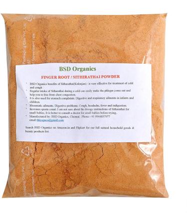 BSD Organics Herby Finger Root / Sithirathai Dried Powder - 50 g / 0.11 Pounds