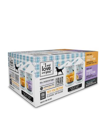 "I and love and you" Naked Essentials Wet / Canned Dog Food - Grain Free, Cage Free, Free Range - for Large and Small Dogs (Variety of Flavors) Variety Pack 13 Ounce (Pack of 6)