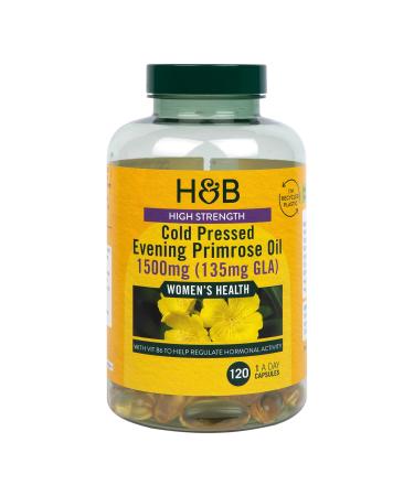 Holland & Barrett High Strength Cold Pressed Evening Primrose Oil 1500mg 120 Capsules