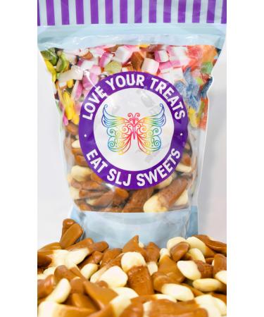 Large 1kg Resealable Pouch of Pint Pots (Beer Sweets Fruit Flavour Gummy Chewy Sweet Candy Gummies)