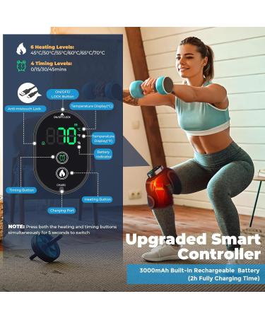 MOAJAZA Heated Knee Brace Wrap Cordless Knee Pad with Multiple Heating Modes for Arthritis Pain Relief Best Knee Support for Comfort and Warmth - Buy Online on GoSupps.com