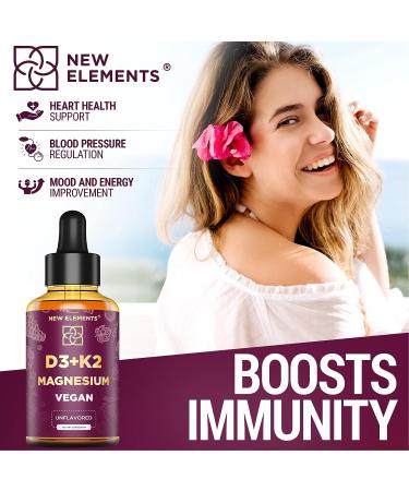 Vitamin D3 with K2 & Magnesium MCT Oil Drops - 10000 IU D3, 100mcg K2, 5mg Magnesium - Men & Women Supplement - Gluten Free Non-GMO - Buy Online on GoSupps.com