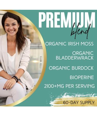 Lumen Naturals Sea Moss for Women with Irish Moss Bladderwrack & BioPerine 2100mg Per Serving 180 Capsules 60 Servings Non-GMO Vegan & Gluten-Free (180 Count (Pack of 1)) - Buy Online on GoSupps.com