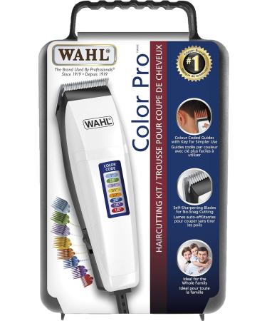 WAHL 17 Piece Colour Pro Haircut Kit - Black/White Hair Cutting Set for Home Use - International Shipping Available - Buy Online on GoSupps.com