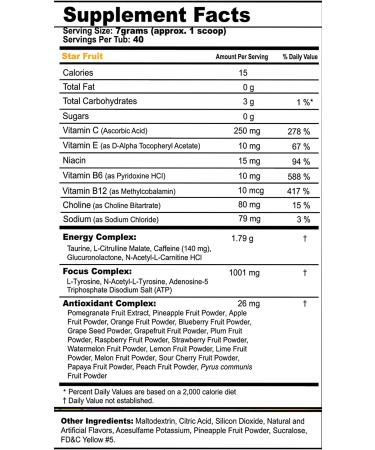 G Fuel Butter's Star Fruit Elite Energy Powder - 40 Servings (9.8 oz) - Buy Online on GoSupps.com