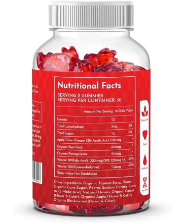 Keto Gummies Weight Loss Support - Strawberry Flavour 60 Gummies - Low Calorie Snacks - Vegan & Gluten Free - Appetite Control & Energy Boost - Pack of 1 - Buy Online on GoSupps.com