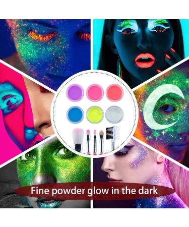 Kids Temporary Glitter Tattoos Kit - 24 Large Colors, 6 Fluorescent Colors, 105 Stencils, Body Glitter Nail Art, Glow in the Dark Tattoos - Perfect for Festival Parties - Includes 5 Brushes and 2 Glue - Buy Online on GoSupps.com