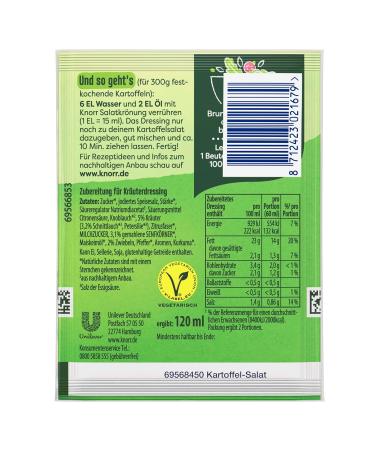 Knorr Salatkr nung Potato Salad Dressing | Natural Ingredients | 15x 5-Pack - Perfect for Delicious Salads - Buy Online on GoSupps.com