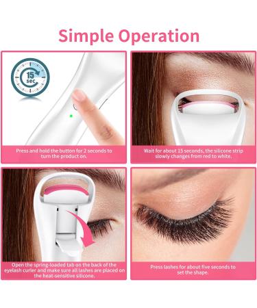 Heated Eyelash Curler | USB Rechargeable, 2 Heating Modes | Electric, Long-Lasting Lashes in Seconds | Portable and Gentle on Eyelashes - Buy Online on GoSupps.com