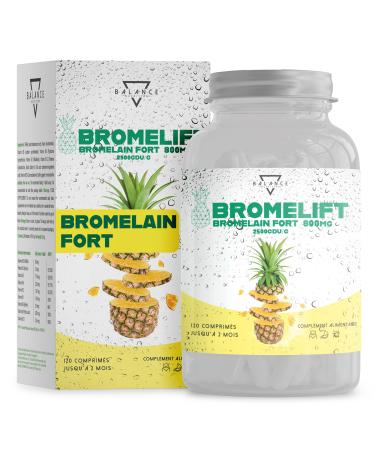 BROMELIFT® Bromelain 2500 GDU/g - 120 TABLETS | Fast and Effective Weight Loss | Powerful and Fast Slimming Detox | Detox Complex with Bromelain, Fennel, Green Tea and Vitamin B12, Vegan