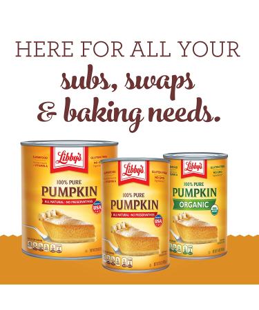 Libby's Organic 100% Pure Pumpkin - 15 oz (425 g) | Fresh & Natural Baking Ingredient - Buy Online on GoSupps.com