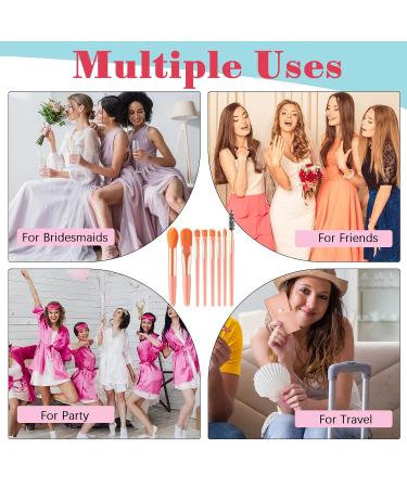 Zhehao 8 Sets Travel Makeup Brush Set - Ideal Bridesmaid Gift with Travel Bag for Weddings Bridal Showers & Bachelorette Parties - Buy Online on GoSupps.com